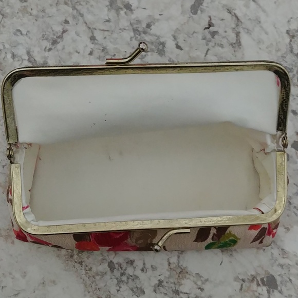 Vintage Eye Glasses Case Floral Kiss Lock Closure - Picture 5 of 11